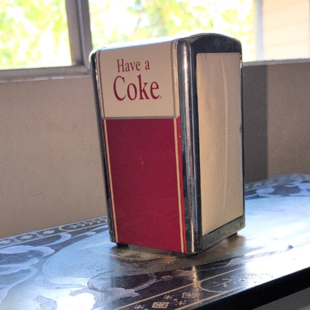 Coca-Cola Red and White Napkin Holder